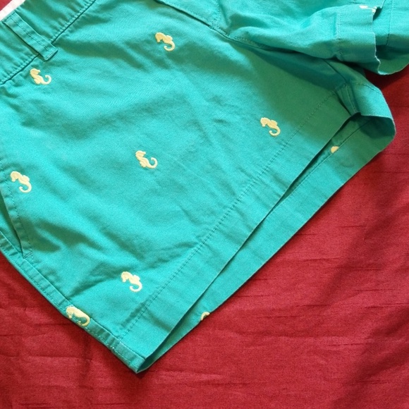 Old Navy Turquoise Seahorse Embroidered Shorts - Picture 5 of 6